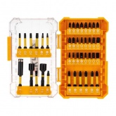 Набор торсионных бит Kranz с магнитным держателем и торцевыми головками 41 шт в пластиковом кейсе