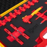 Набор диэлектрического инструмента КВТ НИИ-15 с трещоткой для работ под напряжением до 1000 В VDE