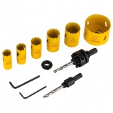 Набор коронок Kranz Bimetal (20, 22, 25, 30, 35, 60) 11 предметов в металлическом кейсе