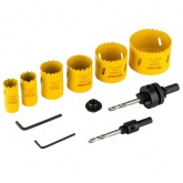 Набор коронок Kranz Bimetal (22, 25, 35, 40, 51, 67) 11 предметов в металлическом кейсе