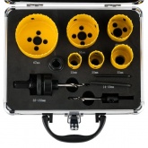 Набор коронок Kranz Bimetal (22, 25, 35, 40, 51, 67) 11 предметов в металлическом кейсе