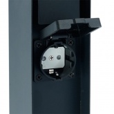 Розетка уличная Feron TM200 2х2P+E 16A IP44 70х70х300мм, черный