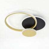 Светильник потолочный светодиодный ЭРА Модерн City CLL-1 60W 3000-6500K RC черный-золото с ДУ