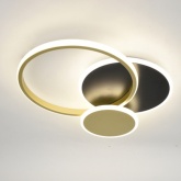 Светильник потолочный светодиодный ЭРА Модерн City CLL-1 60W 3000-6500K RC черный-золото с ДУ