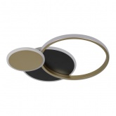 Светильник потолочный светодиодный ЭРА Модерн City CLL-1 60W 3000-6500K RC черный-золото с ДУ