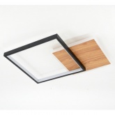 Светильник потолочный светодиодный ЭРА Модерн Ferre CLL-1 60W 3000-6500K RC черный-дерево с ДУ