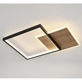 Светильник потолочный светодиодный ЭРА Модерн Ferre CLL-1 60W 3000-6500K RC черный-дерево с ДУ