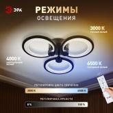 Светильник потолочный светодиодный ЭРА Модерн Odry CLL-1 46W 3000-6500K RC черный с ДУ