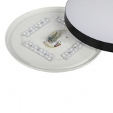 Светильник потолочный светодиодный ЭРА SPB-6 Relict 48 60W 3000-6500K RC опал черный с ДУ