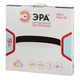 Светильник потолочный светодиодный ЭРА SPB-6 Relict 38 40W 4000K опал черный без ДУ