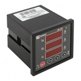 Амперметр цифровой на панель EKF трехфазный 0,05-5А АС 0,5 72х72х80мм