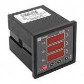 Вольтметр цифровой на панель EKF трехфазный 30-500В АС 0,5 72х72х80мм