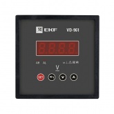 Вольтметр цифровой на панель EKF однофазный 1-500В АС 0,5 96х96х80мм