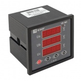 Вольтметр цифровой на панель EKF трехфазный 30-500В АС 0,5 96х96х80мм