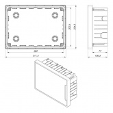 Щиток встраиваемый DKC FRAME 12 модулей с тонированной дверцей с шиной IP40 черный