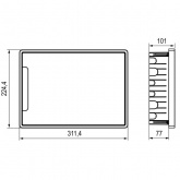 Щиток встраиваемый DKC FRAME 12 модулей с тонированной дверцей с шиной IP40 черный