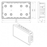 Щиток встраиваемый DKC FRAME 18 модулей с тонированной дверцей с шиной IP40 черный