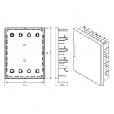 Щиток встраиваемый DKC FRAME 24 (2х12) модуля с тонированной дверцей с шиной IP40 черный