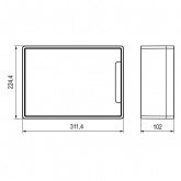 Щиток настенный DKC FRAME 12 модулей с белой дверцей с шиной IP40 белый