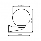 Светильник садово-парковый Оптима Feron НБУ 01-60-250 60W 230V E27 IP44 молочно-белый шар ПМАА