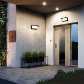 Светильник садово-парковый Мельбурн Feron DH501 15W E27 230V IP54 черный на стену