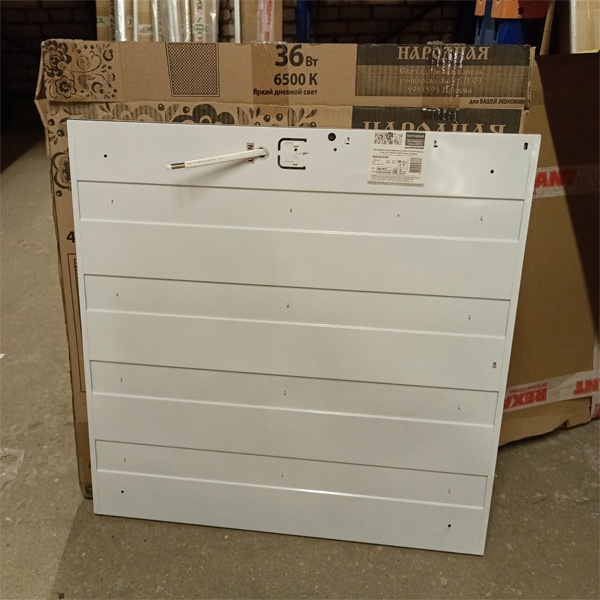 Ультратонкая светодиодная панель ТДМ, мощностью 36 Ватт, холодный дневной свет, призматический рассеиватель