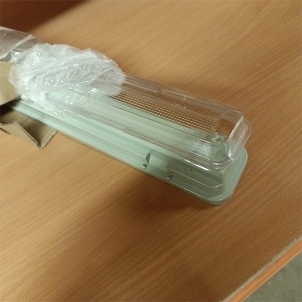 Серый пылевлагозащищенный светильник Gauss Industry под светодиодную лампу Т8 длиной 1200мм.