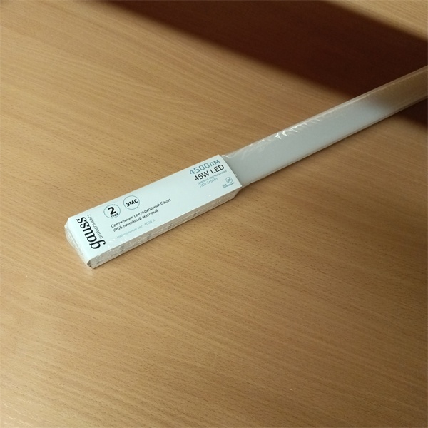 Влагозащищенный IP65 линейный LED светильник Гаусс Ультракомпакт мощностью 45 Ватт, 4000К.