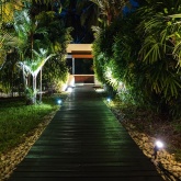 Светильник тротуарный/грунтовый Feron SP3736 MR16 230V GU10 на колышке, с лампой 7W 4000K в комплект