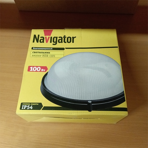 Влагозащищенный термостойкий круглый светильник для бани и сауны Навигатор NBL-R-E27, под лампу с цоколем E27