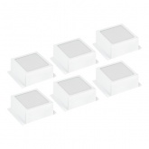 Светильник светодиодный ЭРА домино SPO-651-3-4K-W8 8W 4000K 84x84mm белый, грильято GL15 100х100mm