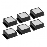 Светильник светодиодный ЭРА домино SPO-651-3-4K-B8 8W 4000K 84x84mm черный, грильято GL15 100х100mm