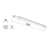 Светильник светодиодный ЭРА SPP-301-18-6K-M 18W 6500К 1800Lm IP65 L620x39x31mm линейный, матовый