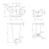 Набор скоб ЭРА SPP-AC-403/404 для накладного монтажа светильников SPP-403/404 чёрный металл