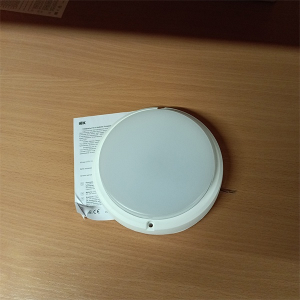 Светильник светодиодный ДПО 4002, 12Вт, IP54, круг белый, белый свет