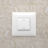 Выключатель одноклавишный в стену DKC Avanti, белое облако
