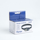 Фонарь налобный Feron TH2309 3W+2W XPE+COB IP44 пластик, с аккумулятором USB 1х18650