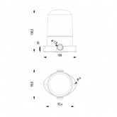 Светильник для бани ЭРА НББ 02-60-001 керамика/стекло прямой max 60W E27 IP54 белый 135x110x85mm
