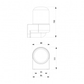Светильник для бани ЭРА НББ 02-60-003 керамика/стекло угловой max 60W E27 IP54 белый 150x110x85mm