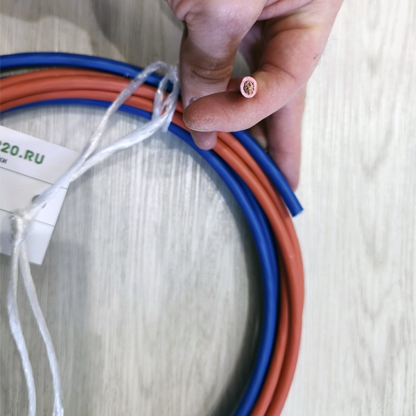 Электрический провод ПуГВ нг А LS с 1-ой медной жилой 10 мм2 мп (многопроволочный) в красной негорючей ПВХ изоляции