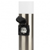 Светильник уличный садово-парковый ЭРА Беллона GBF-103-1-SL-0450 230V E27 IP54 серебро с розеткой