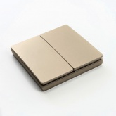 Выключатель дистанционного управления 2-клавишный Feron TM82 (не требует питания) золото