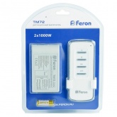 Выключатель дистанционный Feron TM72 230V 1000W 2-хканальный 30м с пультом управления