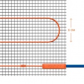 Нагревательный мат Voltum двужильный VLT01-150-1.0 площадь обогрева 1,0м2 мощность 150Вт