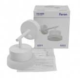 Светильник настенный Feron HL4600 12W 230V GX53 белый, алюминий, IP20 168x110x140mm