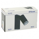 Светильник настенный Feron ML1620 35W 230V GU10 черный, алюминий, IP20 55x90x140mm