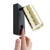 Светильник настенный Feron ML1880 35W 230V GU10 золото и черный, алюминий, IP20 55x55x140mm