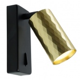 Светильник настенный Feron ML1880 35W 230V GU10 золото и черный, алюминий, IP20 55x55x140mm