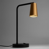 Светильник настольный Feron DE185 под лампу GU10 max 35W 230V золото и черный