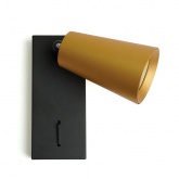 Светильник настенный Feron ML1850 35W 230V GU10 золото и черный, алюминий, IP20 65x60x140mm